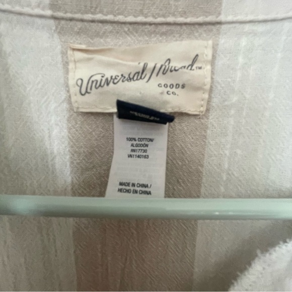 Universal Thread coverup one size 100% cotton  neutral striped throw over - Picture 3 of 7